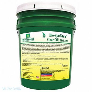RENEWABLE LUBRICANTS Biodegradable EP Gear Oil 5 Gal, 21A525