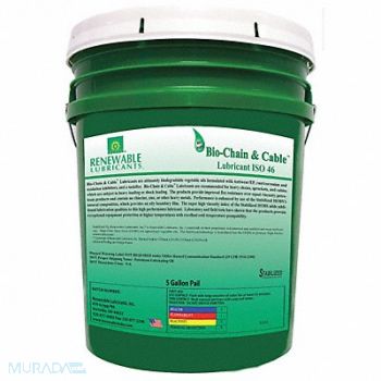 RENEWABLE LUBRICANTS ChainWireRope Lube 5 gal Pail, 21A534