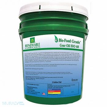 RENEWABLE LUBRICANTS Food Grade Gear Oil 5 Gal, 21A560