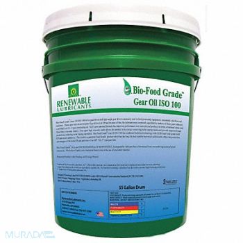 RENEWABLE LUBRICANTS Food Grade Gear Oil 5 Gal, 21A562