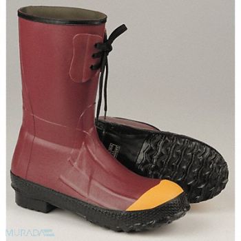 LACROSSE Rubber Boot Men s 14 Mid-Calf Red PR, 21AE40