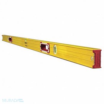 STABILA Box Level Aluminum 24 in L 3 Vials, 21CK36