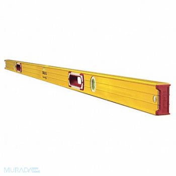 STABILA Box Level Aluminum 78 in L 3 Vials, 21CK41