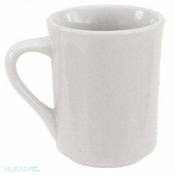 CRESTWARE Mug Bright White 8-1/2 oz PK36, 21D227