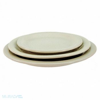 CRESTWARE Plate 9-5/8 in Bone White PK24, 21D305