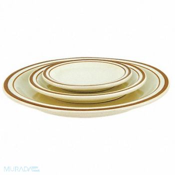 CRESTWARE Plate 6-3/8 in Brown PK36, 21D370