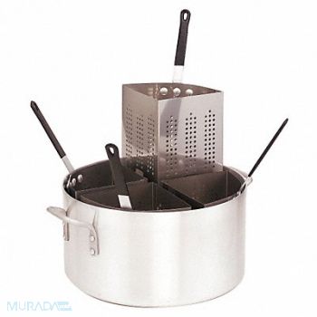 CRESTWARE Pasta Cooker 20 qt Aluminum, 21D789