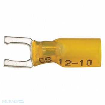 VELVAC Fork Terminal Tin Copper Yellow PK10, 21DG64