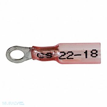 VELVAC Ring Terminal Red 22 AWG 18 AWG PK10, 21DG69