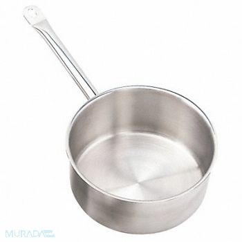 CRESTWARE Sauce Pan w/Cover 7-5/8qt 10-1/2 in SS, 21E311