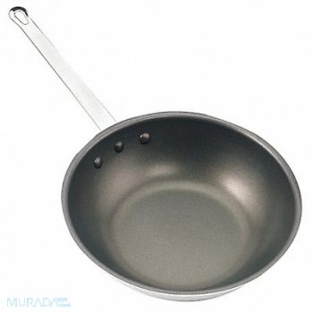 CRESTWARE Stir Fry Wok w/Coating 12-1/2 in Alum, 21E359