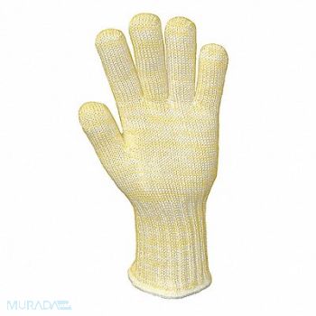 WELLS LAMONT Heat Resistant Glove L Yellow/White PK12, 21EK98