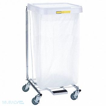 R B WIRE PRODUCTS INC. Laundry Hamper Cart 1 Comp Gry 3.5 cu ft, 21EP70