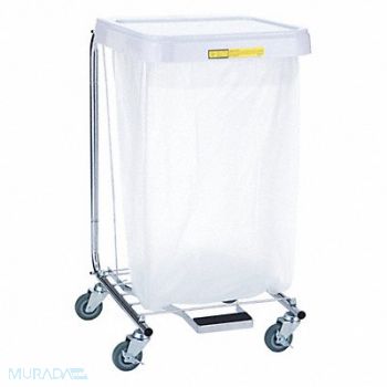 R B WIRE PRODUCTS INC. Laundry Hamper Cart 1 Comp Gray 3 cu ft, 21EP71