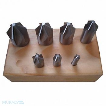 WESTWARD Countersink Set 7 PC 6 FL 82 Deg HSS, 21ML39