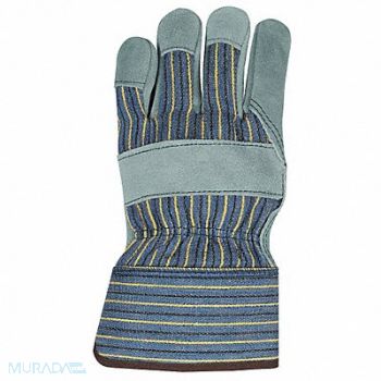 MCR SAFETY Leather Palm Glove Cowhide Palm L, 21NM31