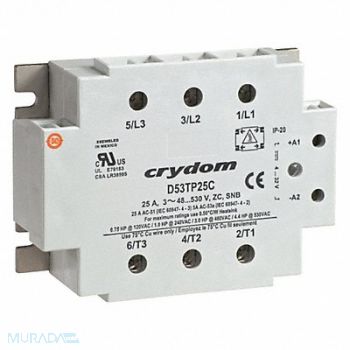 CRYDOM Solid State Relay In 180 to 280VAC 50, 21R898