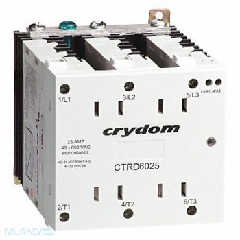 CRYDOM Solid State Relay In 4 to 32VDC 25, 21R944