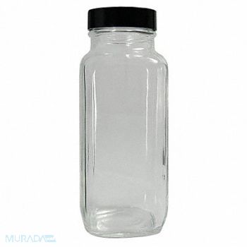 QORPAK Bottle 120mL Glass Wide PK24, 21RM45