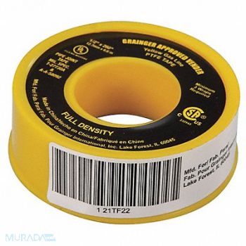 GRAINGER APPROVED Thread Sealant Tape 1/2 W Yellow, 21TF22