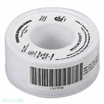 GRAINGER APPROVED Thread Sealant Tape 3/4 W White, 21TF30
