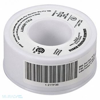 GRAINGER APPROVED Thread Sealant Tape 3/4 W White, 21TF36