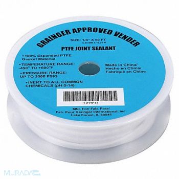 GRAINGER APPROVED Gasket-Making Tape 1/4 W White, 21TF47