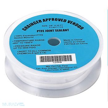 GRAINGER APPROVED Gasket-Making Tape 3/8 W White, 21TF48