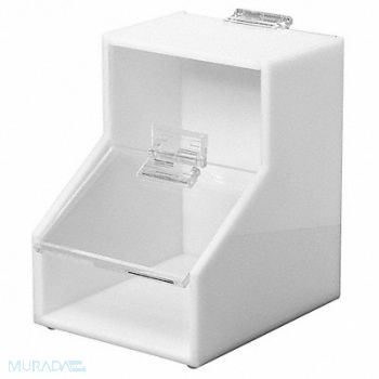 SP SCIENCEWARE Storage Bin White with Clear Front, 21TT47