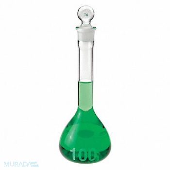 CHEMGLASS Volumetric Flask 250mL Borosilicate, 21UD97