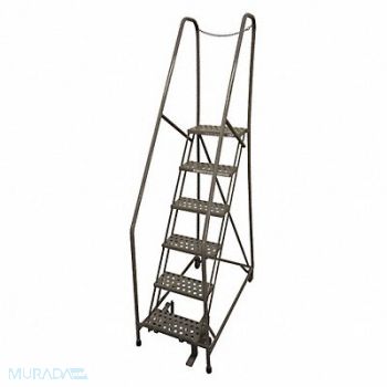 COTTERMAN Rolling Ladder Steel 90In. H. Gray, 21UR93