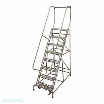 COTTERMAN Rolling Ladder Steel 110In. H. Gray, 21UX33