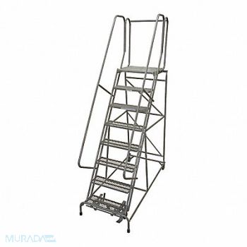 COTTERMAN Rolling Ladder Steel 110In. H. Gray, 21UX38