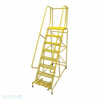 COTTERMAN Rolling Ladder Steel 110In. H. Yellow, 21UX29