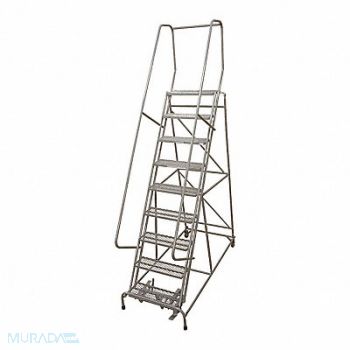 COTTERMAN Rolling Ladder Steel 120In. H. Gray, 21UX62