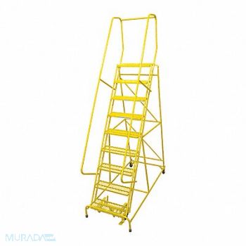 COTTERMAN Rolling Ladder Steel 120In. H. Yellow, 21UX39
