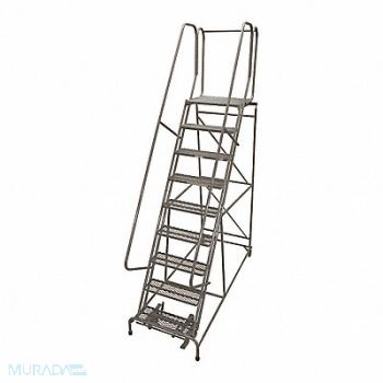 COTTERMAN Rolling Ladder Steel 120In. H. Gray, 21UU46