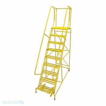 COTTERMAN Rolling Ladder Steel 120In. H. Yellow, 21UX55