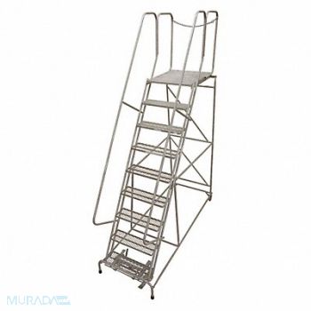 COTTERMAN Rolling Ladder Steel 120In. H. Gray, 21UU60