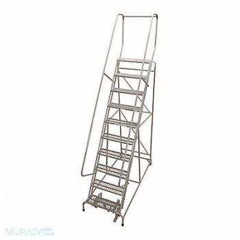 COTTERMAN Rolling Ladder Steel 130In. H. Gray, 21UU83