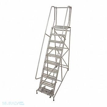 COTTERMAN Rolling Ladder Steel 130In. H. Gray, 21UX90