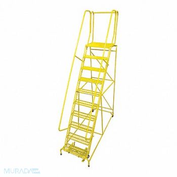 COTTERMAN Rolling Ladder Steel 130In. H. Yellow, 21UX79