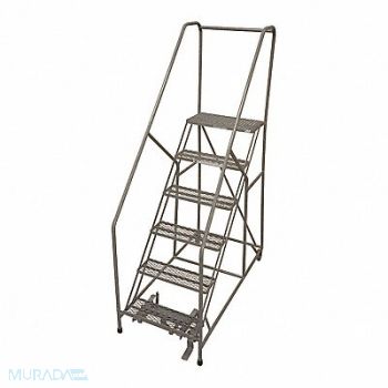 COTTERMAN Rolling Ladder Steel 90In. H. Gray, 21UV30