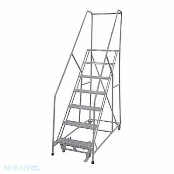 COTTERMAN Rolling Ladder Steel 100In. H. Gray, 21UV43