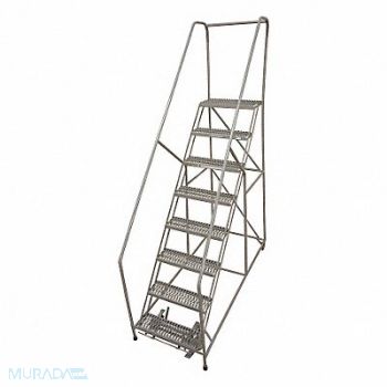 COTTERMAN Rolling Ladder Steel 110In. H. Gray, 21UV52