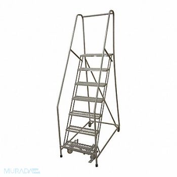 COTTERMAN Rolling Ladder Steel 100In. H. Gray, 21UX10