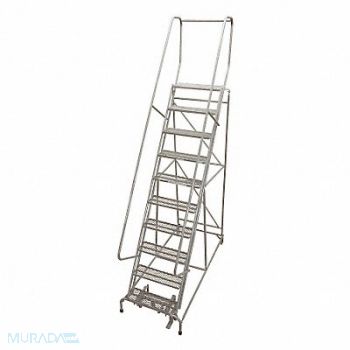 COTTERMAN Rolling Ladder Steel 130In. H. Gray, 21UX66