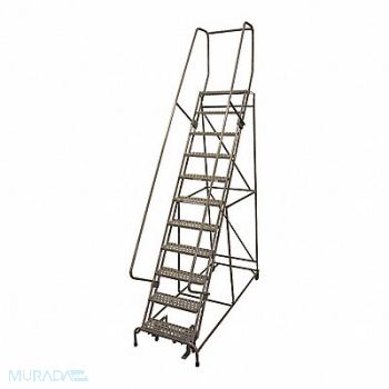 COTTERMAN Rolling Ladder Steel 140In. H. Gray, 21UX98