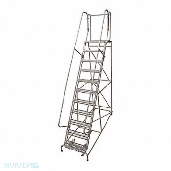 COTTERMAN Rolling Ladder Steel 140In. H. Gray, 21UY17