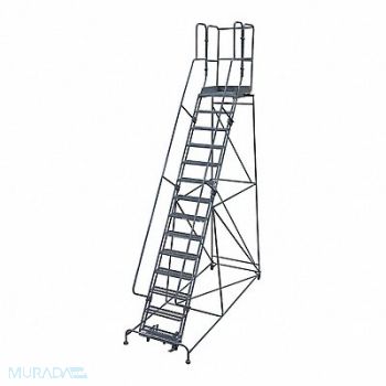 COTTERMAN Rolling Ladder Steel 182In. H. Gray, 21UZ26